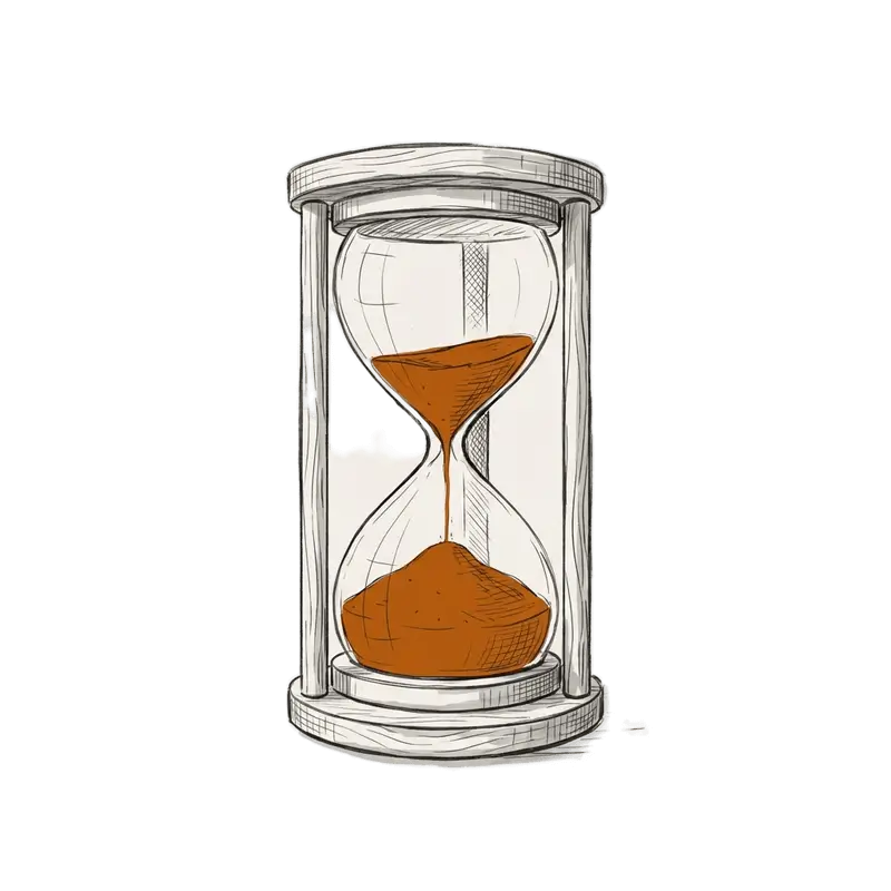 Hourglass representing time wasted on manual compliance checks